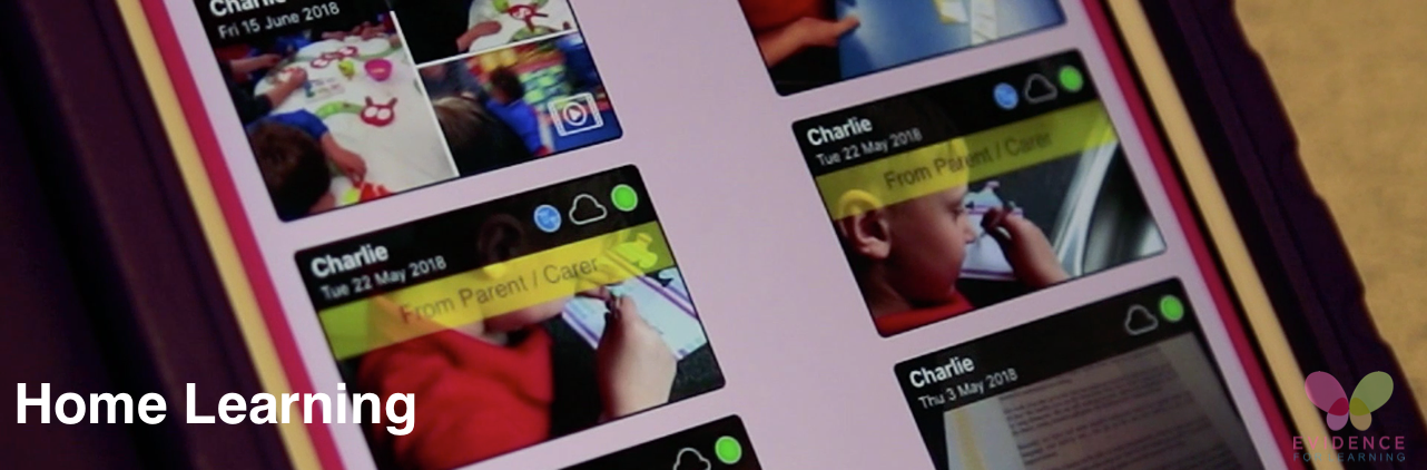 Using Evidence for Learning to capture and assess engagement and learning at home